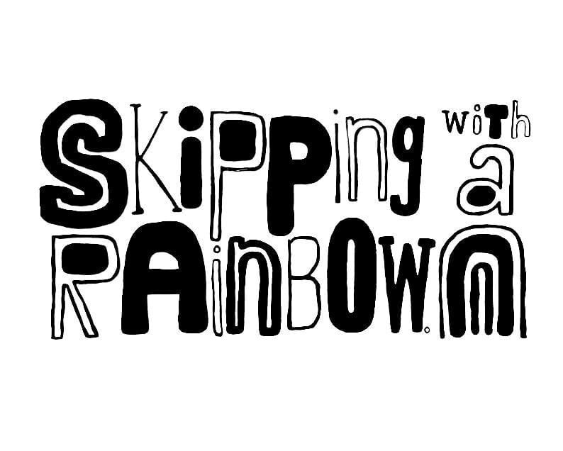 Image of SkiPPiNG WitH a RAiNbOW . - 10" X 20" CANVAS