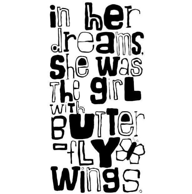 Image of iN hER dREAMs, ShE WaS tHE GiRL WitH bUttERfLY WiNGS . - 10" X 20" CANVAS