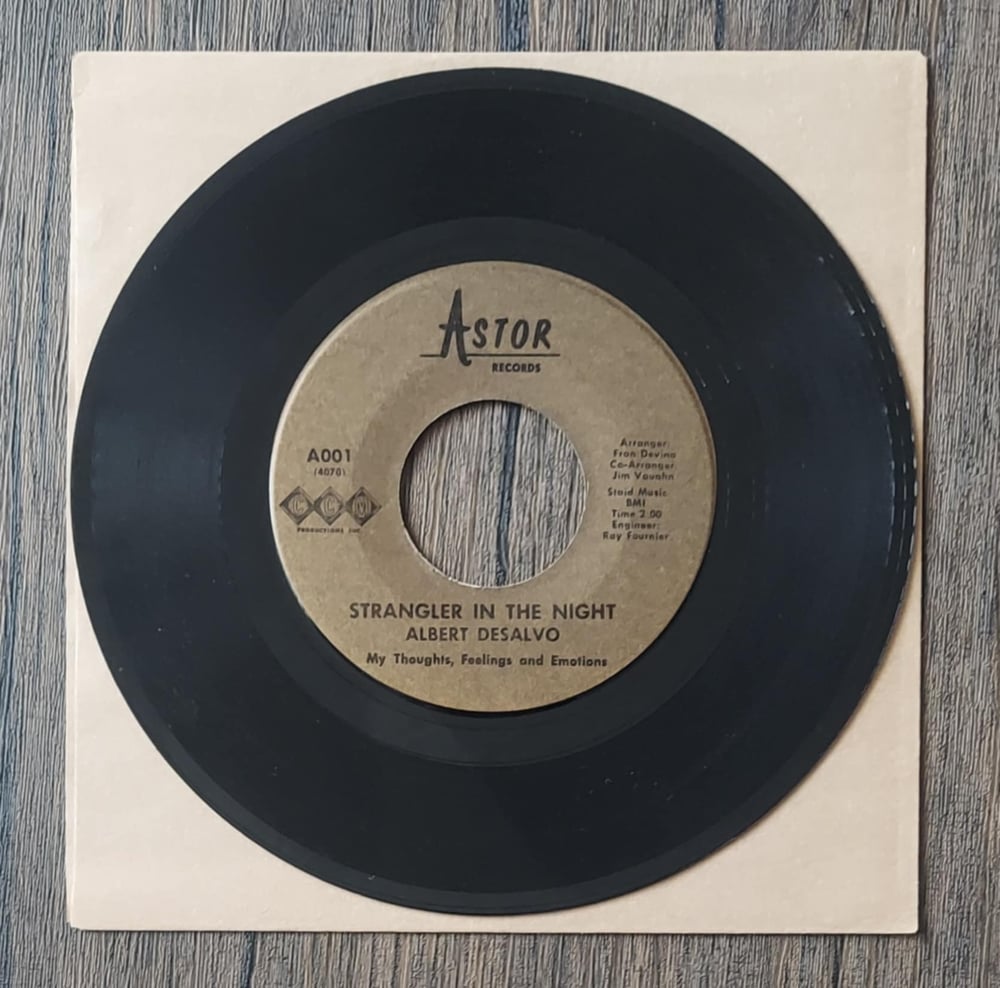 Strangler in the Night, by Albert DeSalvo 7” Vinyl Record