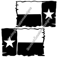 Image 2 of Distressed Texas Flag Window Decal Set