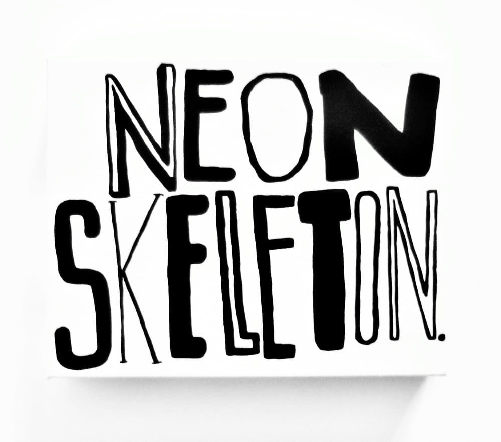 Image of NeON SKeLeToN . - 8" X 10" CANVAS