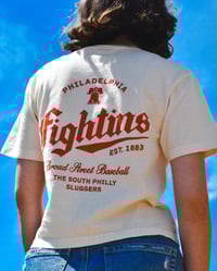 Image 3 of Women's Cropped Fightins 'Homefield' Shirt (Cream)