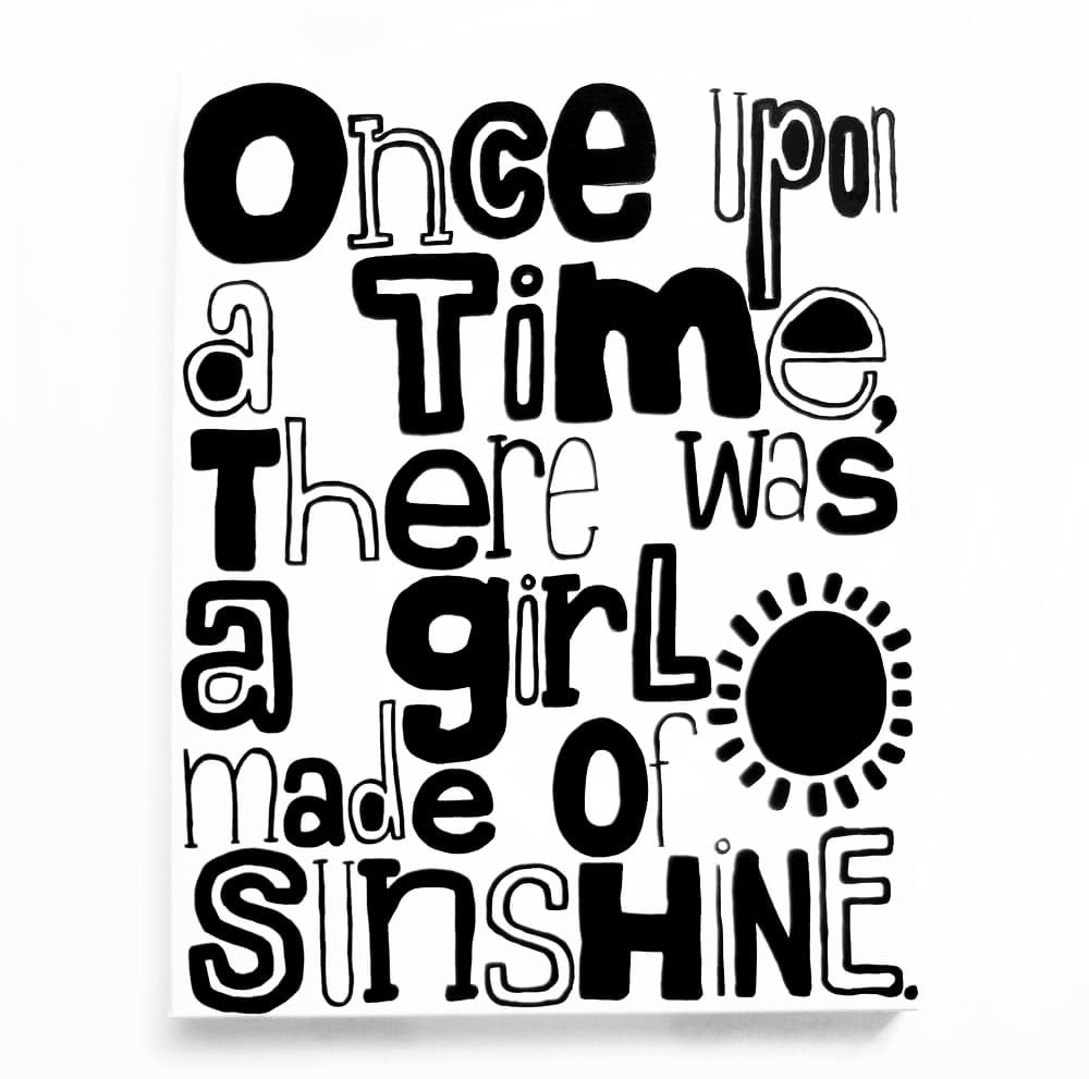Image of ONcE UPON a tiME, tHeRE WAS a GiRL mAdE Of SUNSHiNe . ☼ - 20" X 26" CANVAS