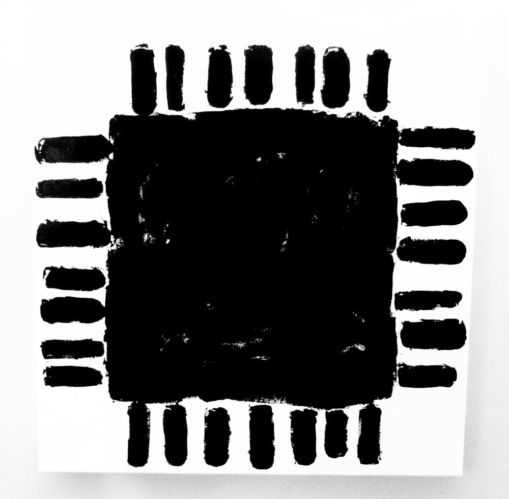 Image of SQUaRE SUN  - 24" X 24" CANVAS