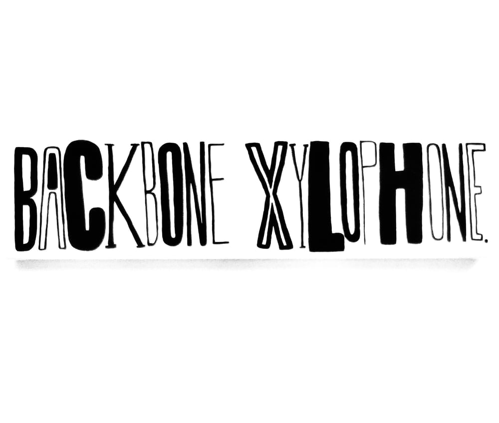 Image of BaCkbONe XYLoPhONe . - 6" X 24" CANVAS