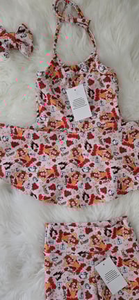 Image 4 of Beauty bell top and bike shorts 