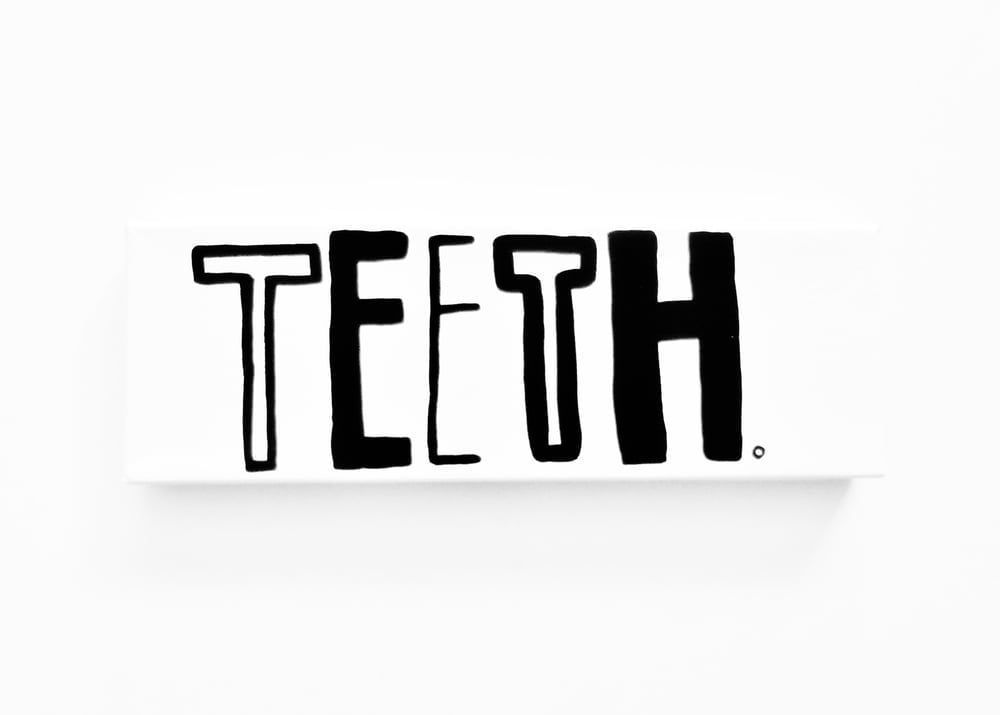 Image of TEETH . - 3" X 9" CANVAS
