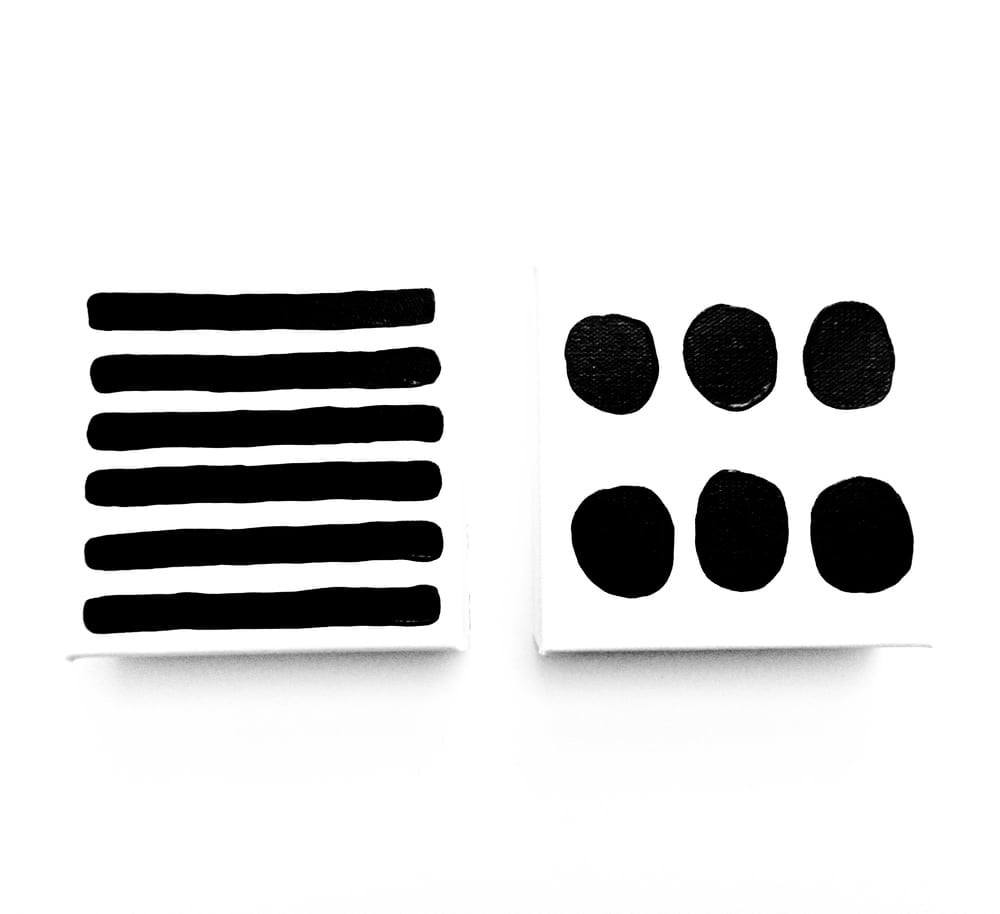 Image of StiCkS & StONeS . - 5" X 5" CANVAS (Set of 2)