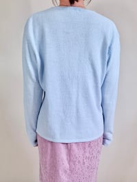 Image 2 of Vintage Y2K Light Blue Embroidered Cardigan (M/L)