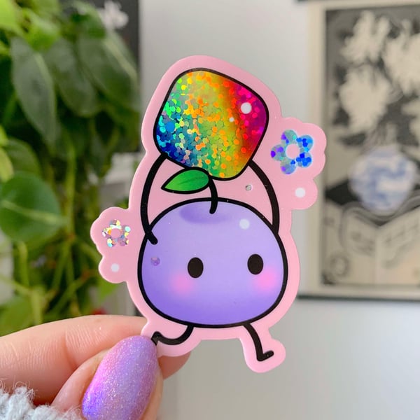 Image of CLEAR Mini Junimo & Prismatic Shard STICKER