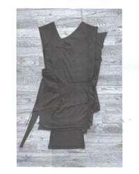 Image 3 of black patchwork asymmetric top