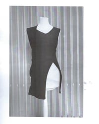 Image 2 of black patchwork asymmetric top