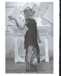 Image 1 of black patchwork skirt