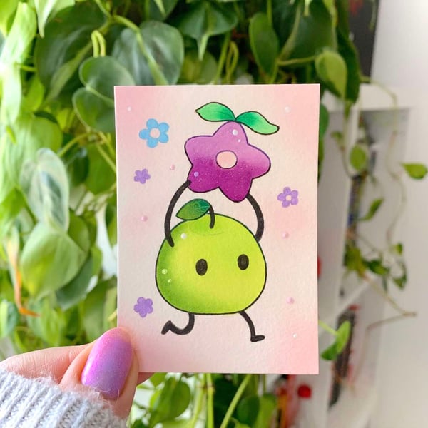 Image of MINI 2.5 x 3.5" Junimo ORIGINAL PAINTING [3]