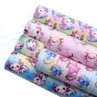 Smooth Faux Leather Sheets Pack Axolotl
