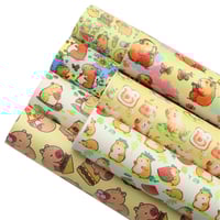 Smooth Faux Leather Sheets Pack Capybara