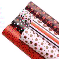 Smooth Faux Leather Sheets Pack Ladybug