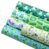 Smooth Faux Leather Sheets Pack Frogs