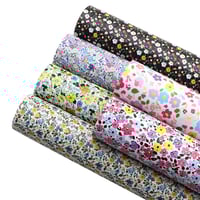 Smooth Faux Leather Sheets Pack Tiny Flowers