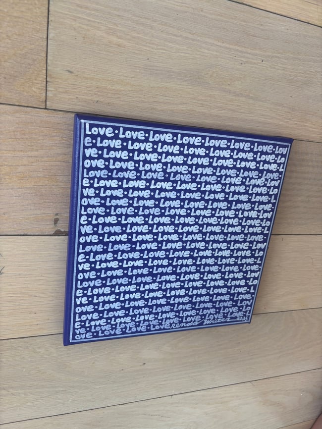 Small Print • Love • 8” x 8” • Canvas Original