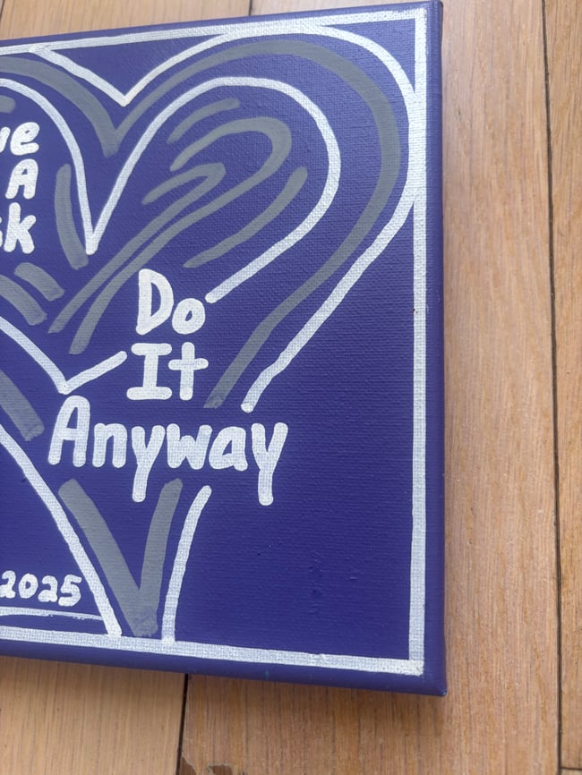 8” x 8” • Love is a risk. • Canvas Original • ON SALE