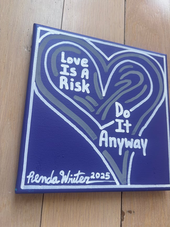 8” x 8” • Love is a risk. • Canvas Original • ON SALE