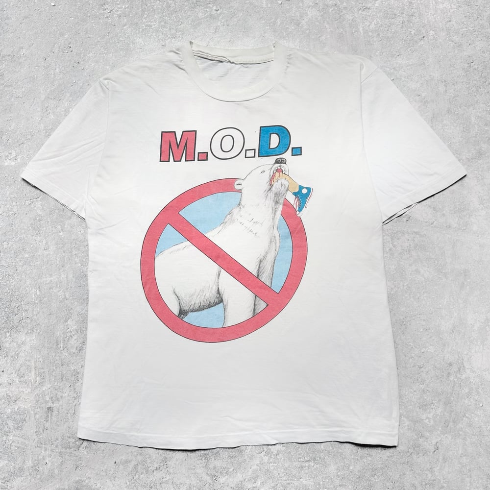 *Rare* M.O.D. 1987 ‘Don’t Feed The Bears’ White T-Shirt