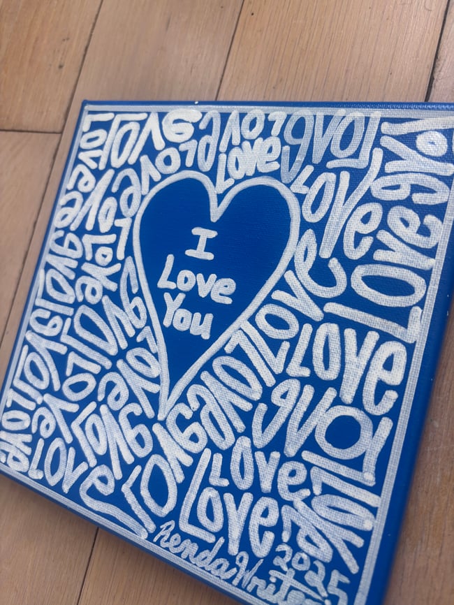 8” x 8” • I Love You • Canvas Original • ON SALE