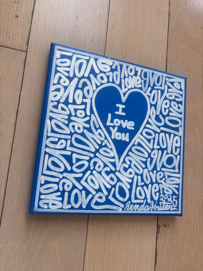 8” x 8” • I Love You • Canvas Original • ON SALE