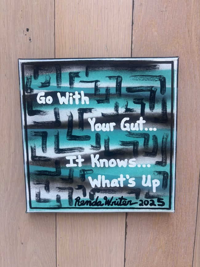 8” x 8” • Go with your gut. • Canvas Original • ON SALE