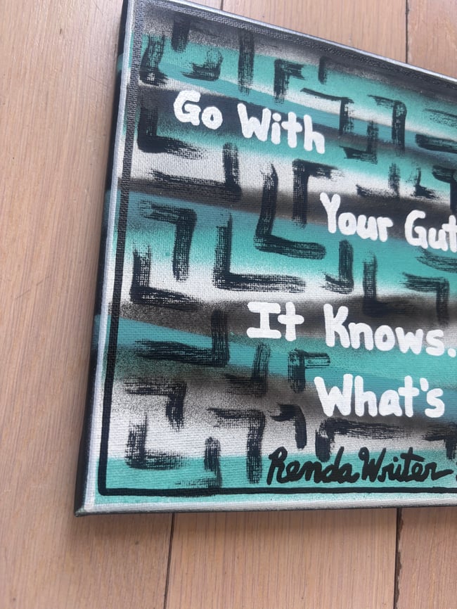 8” x 8” • Go with your gut. • Canvas Original • ON SALE