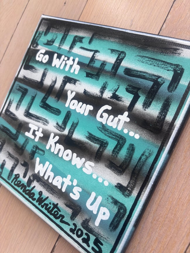 8” x 8” • Go with your gut. • Canvas Original • ON SALE