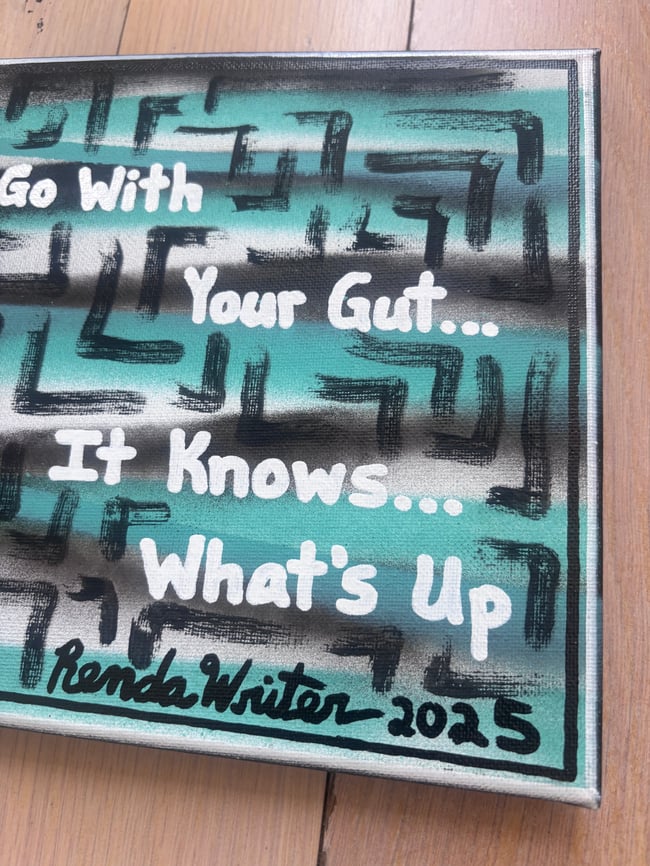 8” x 8” • Go with your gut. • Canvas Original • ON SALE