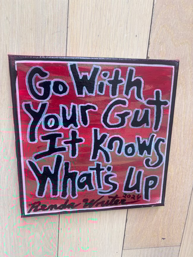 8” x 8” • Go with your gut. #2 • Canvas Original • ON SALE