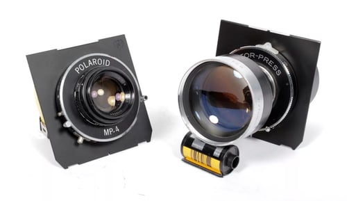 Image of Intrepid 4X5 MKIV Field camera w/ 135mm + 270mm lenses holders film fresnel #0342