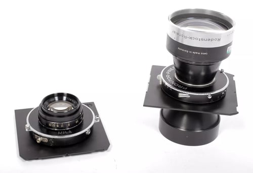 Image of Intrepid 4X5 MKIV Field camera w/ 135mm + 270mm lenses holders film fresnel #0342