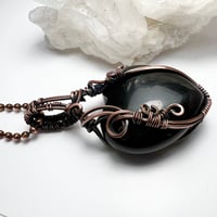 Image 5 of Black Onyx Heart and Copper Necklace