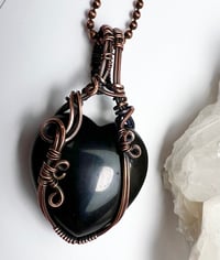 Image 4 of Black Onyx Heart and Copper Necklace