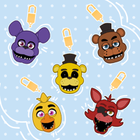 FnaF Borderless Keychains