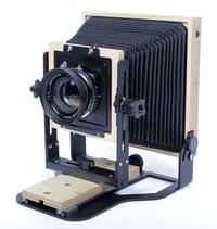 Image 3 of Intrepid 5X7 Field camera w/ Schneider 210mm lens + holders + fresnel #0350