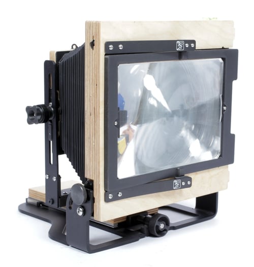 Image of Intrepid 5X7 Field camera w/ Schneider 210mm lens + holders + fresnel #0350