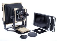Image 1 of Intrepid 5X7 Field camera w/ Schneider 210mm lens + holders + fresnel #0350