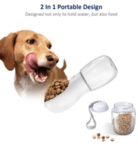 Image 2 of 2-in-1 Dog Travel Bottle – Water & Food Dispenser, Leak-Proof & Portable