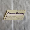 Exclusive Tattooing Dennis Cockell Business Card
