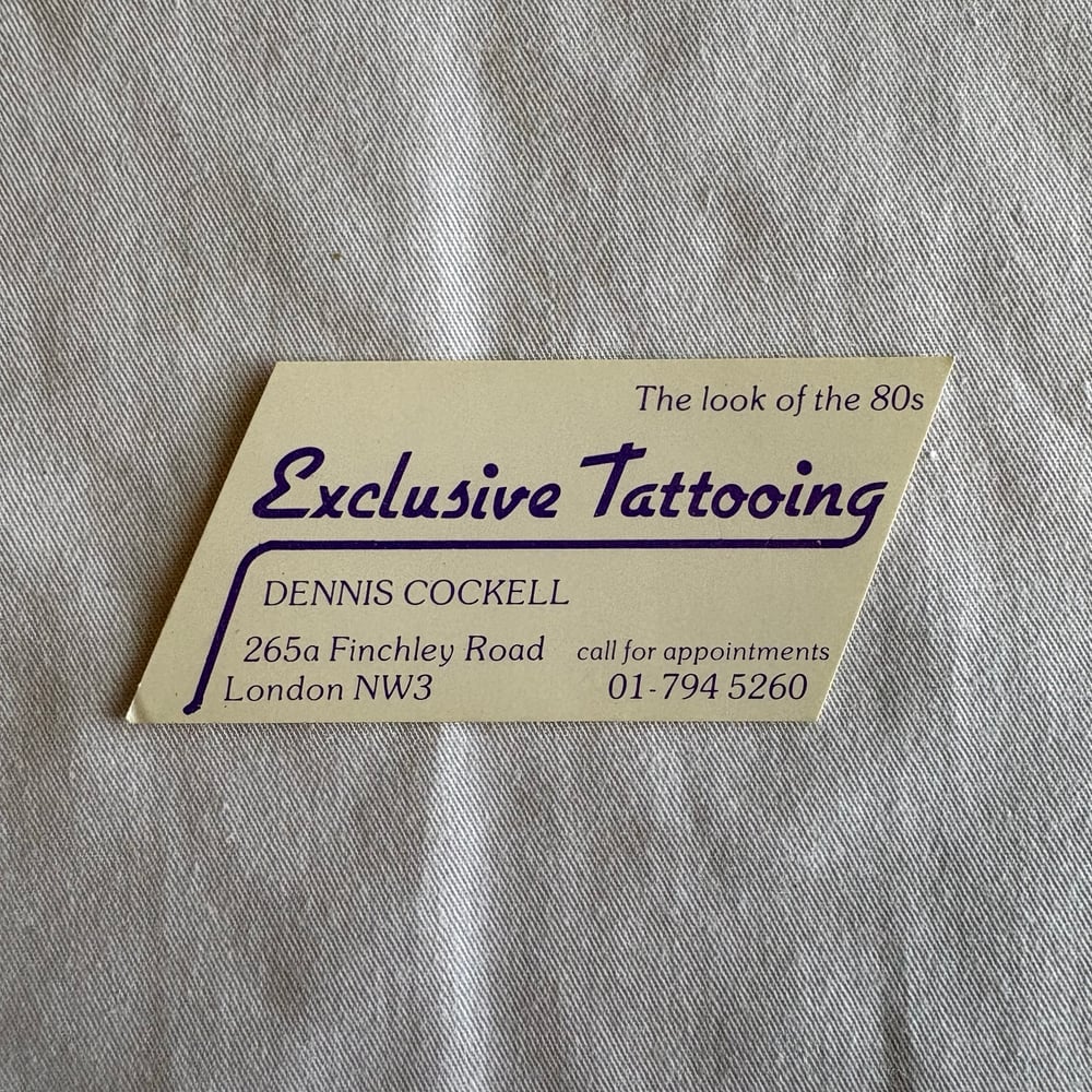 Exclusive Tattooing Dennis Cockell Business Card