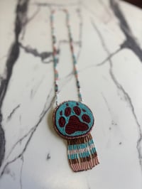 Image 2 of Beaded Medallion - Wolf Paw