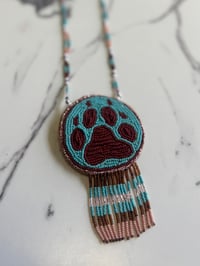 Image 1 of Beaded Medallion - Wolf Paw