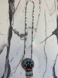 Image 3 of Beaded Medallion - Wolf Paw