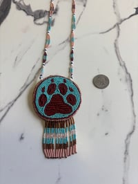 Image 4 of Beaded Medallion - Wolf Paw