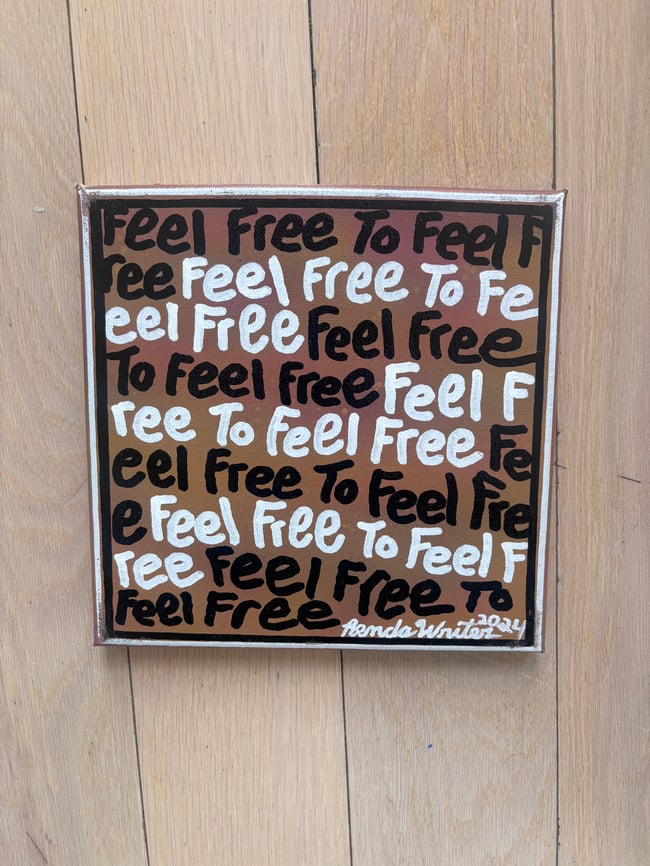 8” x 8” • Feel Free to Feel Free • Canvas Original • ON SALE
